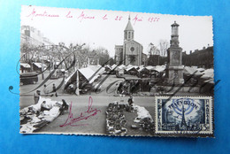 Montceau Les Mines . 1955 Un Jour De Marché. /timbre Côte  N°1022 édit. L.B Barizey - Montceau Les Mines