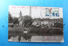 Ciry-le-Noble Canal Du Centre Et Pont Sur La Bourbince.  Timbre Français N° 1018- D 71-1955 - Le Creusot