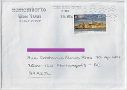 Ireland 2017 Cover From Dublin To Florianópolis Brazil Stamp King John's Castle In Limerick - Lettres & Documents