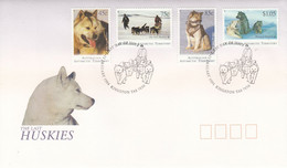 AUSTRALIA Antarctic FDC 98-101,dogs - FDC