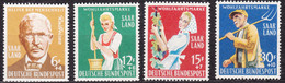 Saar Sarre 1958 Mi#441-444 Mint Never Hinged - Ungebraucht