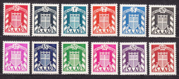 Saar Sarre 1949 Dienstmarken, Postage Due Mi#33-44 Mint Hinged/never Hinged (key Stamp Never Hinged) - Neufs