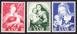 Saar Sarre 1954 Mi#351-353 Mint Never Hinged (middle Stamp Hinged) - Ungebraucht