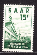 Saar Sarre 1954 Mi#348 Mint Never Hinged - Ungebraucht