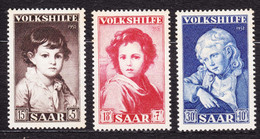 Saar Sarre 1952 Mi#338-340 Mint Hinged - Unused Stamps