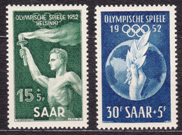 Saar Sarre 1952 Olympic Games Mi#314-315 Mint Never Hinged - Ungebraucht