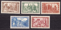 Saar Sarre 1950 Mi#299-303 Mint Never Hinged - Neufs