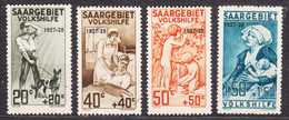 Saar Sarre 1927 Mi#122-125 Mint Hinged - Unused Stamps