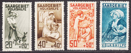 Saar Sarre 1926 Mi#104-107 Mint Hinged - Neufs