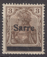 Saar Sarre 1920 Mi#3 Mint Hinged - Briefe U. Dokumente