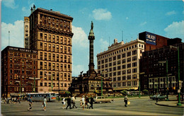 Ohio Cleveland Public Square Showing Soldiers And Sailors Monument - Cleveland