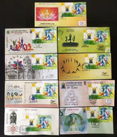India 2022 International Yoga Day - Yoga , Exercise, Health , Traditional , 9 Different Places Covers  (**) Inde Indien - Storia Postale