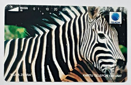 Indonesia Phone Card Telkom Indonesia Kuda Zebra 1993 140 Unit - Altri