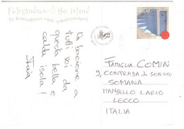 CARTOLINA PER ITALIA - Storia Postale