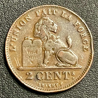 1909 Belgium 2 Cents (french Text) - 2 Cents