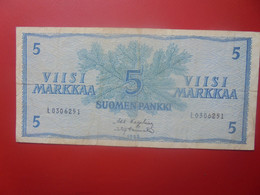 FINLANDE 5 MARKKA 1963 Circuler (L.8) - Finnland