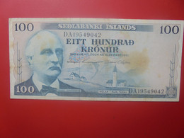 ISLANDE 100 KRONUR 1961 Circuler Taches !  (L.8) - IJsland