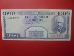 ISLANDE 1000 KRONUR 1961 Circuler (L.8) - Islanda