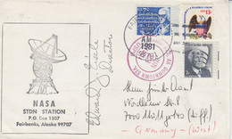 USA Cover NASA Station Fairbanks Alaska Signed Director  Ca Fairbanks JUN 26 1981 (FB157B) - North  America