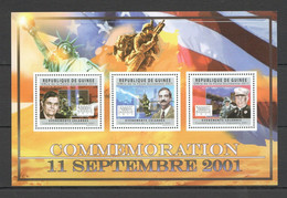 BC299 2011 GUINEA HISTORY COMMEMORATION 11 SEPTEMBER 2001 ATTACKS 1KB MNH - Militaria