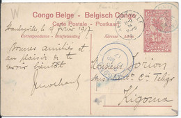 Ep 10c De BAMAKO/1917 Pour KIGOMA à Un Sous-Lieutenant Via ALBERTVILLE - Armada Belga