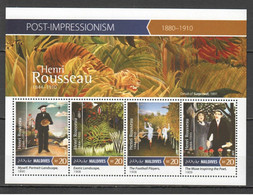 ML216 2015 MALDIVES ART POST-IMPRESSIONISM HENRI ROUSSEAU KB MNH - Autres & Non Classés