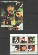 NS340 2003 GUINEA-BISSAU GREAT COMPOSERS JOHN LENNON BOB MARLEY 1BL+1KB MNH - Unclassified