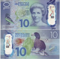 NEW ZEALAND   10 Dollars  Polimer  P192   (2015 Kate Sheppard + Blue Ducks At Back  )    UNC - Nueva Zelandía