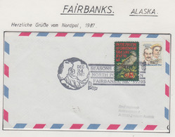 USA Alaska 1987 Cover Seasons Greetings Ca Fairbanks DEC 24 1987  (FB161A) - Events & Gedenkfeiern