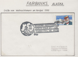 USA Alaska 1990 Cover Seasons Greetings Ca Fairbanks DEC 11 1990  (FB162) - Evenementen & Herdenkingen