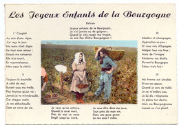 CP - Les Joyeux Enfants De La Bourgogne - Chanson - Vignes