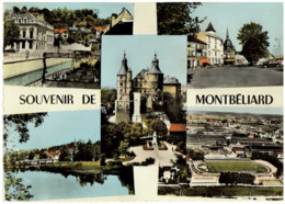 DOUBS - 25 - MONTBÉLIARD - Multivues - Château - Sines Peugeot - Stade De Football - Montbéliard