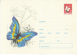 IP 65 - 196 BUTTERFLY, Romania - Stationery - Unused - 1965 - Butterflies