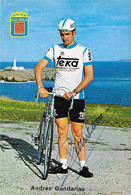 CARTE CYCLISME ANDRES GANDARIAS SIGNEE TEAM TEKA 1977 - Ciclismo