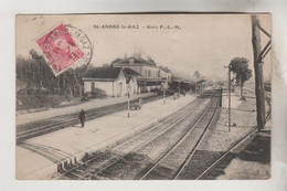 CPSM SAINT ANDRE LE GAZ (Isère) - Gare P.L.M - Saint-André-le-Gaz