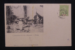 GABON - Type Groupe De Libreville Sur Carte Postale (Exploitation De Bois à Mayumba) Pour Paris En 1906  - L 129794 - Covers & Documents