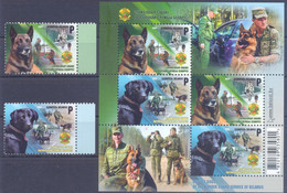 2022. Belarus, Service Dogs Of The Border Guard Service Of Belarus, 2v + S/s,  Mint/** - Belarus