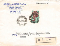 SOMALIA - Registered AIRMAIL 1969 > UNTERFÖHRING/DE / ZC169 - Somalia (1960-...)