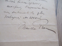 LAS Autographe Signée MAURICE PROU Sens (1861/1930 Historien Numismate Déclination Présidence De Conférence - Autres & Non Classés