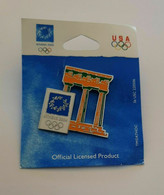 Athens 2004 Olympic Games - ANCIENT COLUMNS PIN With Backing Card - Jeux Olympiques