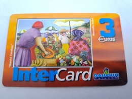 ST MARTIN / INTERCARD  3 EURO  MARCHE CARAIBES       NO 080   Fine Used Card    ** 10783 ** - Antillen (Frans)