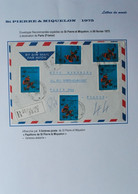 1976 -St PIERRE Et MIQUELON -enveloppe Recommandée Pour PARIS- Affranchie Avec 5 Timbres "Papillons De St Pierre Et M." - Brieven En Documenten