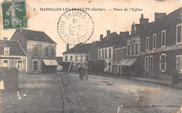 Marolles Les Braults        72         Place De L'église.  Hôtel Du Croissant                (voir Scan) - Marolles-les-Braults