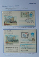 RUSSIE - 2 Entiers Postaux De 1988 Compléments Affranchissements Avec Vignettes Représentant CERF Et SANGLIER - Storia Postale