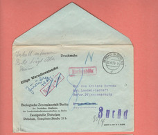 1959 Eilige Warndienstsache - Drucksache Mit Nachgebühr Vermerken - Briefe U. Dokumente