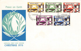 MALAWI - FDC 1970 CHRISTMAS Mi #138-142 / Zc184 - Malawi (1964-...)