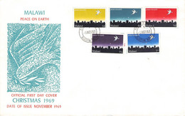 MALAWI - FDC 1969 CHRISTMAS Mi #118-122 / Zc185 - Malawi (1964-...)