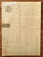 ● Timbre Quittance Avec Petite Anomalie > 40c Avec O Quasi Fermé - Document 1924 Toulouse M Fabre Inventaire Marchandise - Lettres & Documents