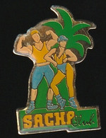 74993- Pin's.S-A-C-H-P .CLUB DE SPORT.Fitness.Musculation.Halterophilie. - Weightlifting