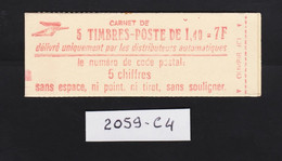 France - Carnet N° 2059-C4 - Type Sabine De Gandon à 1,30fr - Rouge - 2 Bdes De Phosphore  - Neuf Et Non Ouvert - - Modernos : 1959-…